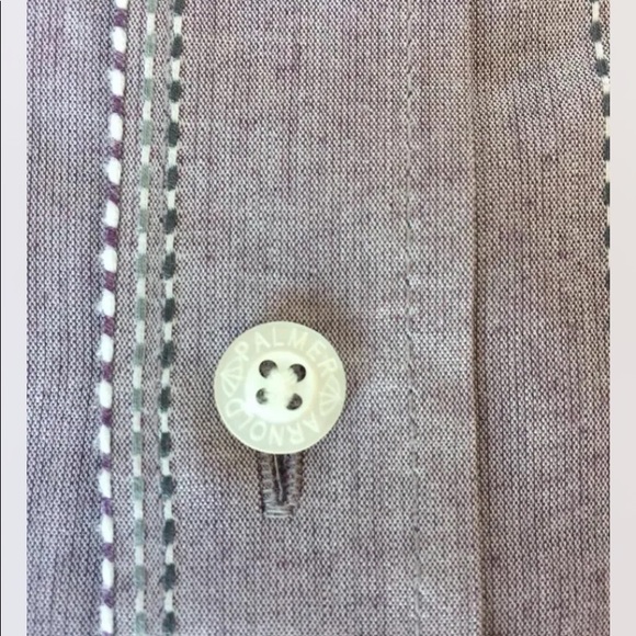 Jack Nicklaus Men Dress Shirt Shorts Sleeve Lavender Embroidered L - Picture 4 of 10